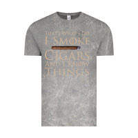 Cloud Rock That's What I Do I Smoke Cigars And I Know Things Vintage Tee - longCreatives