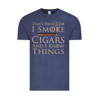 Vintage Denim That's What I Do I Smoke Cigars And I Know Things Vintage Tee - longCreatives