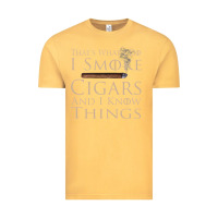 Vintage Mustard That's What I Do I Smoke Cigars And I Know Things Vintage Tee - longCreatives