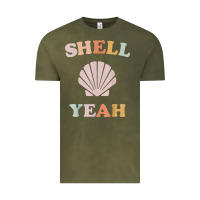 Vintage Olive vintage retro shell yeah beach tropical vacation gifts t shirt Vintage Tee - longCreatives