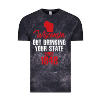 Cloud Black Wisconsin Out Drinking Your State Since 1848 Vintage Tee - longCreatives
