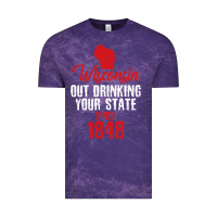 Cloud Purple Wisconsin Out Drinking Your State Since 1848 Vintage Tee - longCreatives