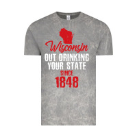 Cloud Rock Wisconsin Out Drinking Your State Since 1848 Vintage Tee - longCreatives