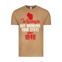 Vintage Camel Wisconsin Out Drinking Your State Since 1848 Vintage Tee - longCreatives