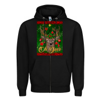 Black oh deer car air freshener Zipper Hoodie - BundleAndBundleShop