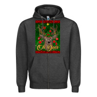 Charcoal Heather oh deer car air freshener Zipper Hoodie - BundleAndBundleShop