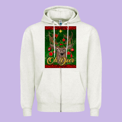 Oh Deer Car Air Freshener Zipper Hoodie Designed By Bundleandbundleshop