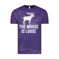 Cloud Purple The Moose Is Loose Alaska Moose Vintage Tee - longCreatives