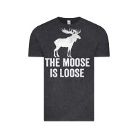 Vintage Black The Moose Is Loose Alaska Moose Vintage Tee - longCreatives