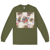 Army Green usa land of the free because of the brave Long Sleeve Tee - TumblerDesignByShophia