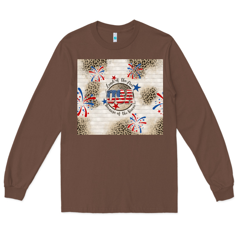 Usa Land Of The Free Because Of The Brave Long Sleeve Tee by TumblerDesignByShophia | Teevron