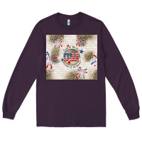 Plum usa land of the free because of the brave Long Sleeve Tee - TumblerDesignByShophia