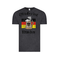 Vintage Black Oktoberfest München German Flag Beer Stein Vintage Tee - longCreatives