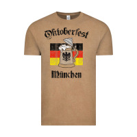 Vintage Coffee Oktoberfest München German Flag Beer Stein Vintage Tee - longCreatives