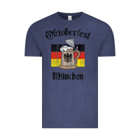 Vintage Denim Oktoberfest München German Flag Beer Stein Vintage Tee - longCreatives