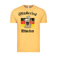 Vintage Mustard Oktoberfest München German Flag Beer Stein Vintage Tee - longCreatives
