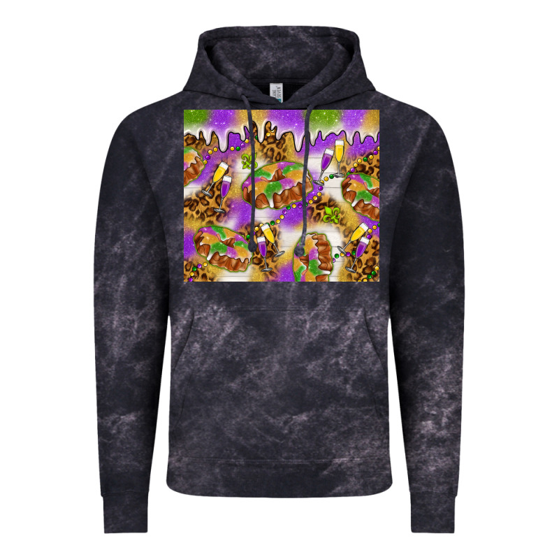 Mardi Gras With King Cake Vintage Hoodie by NancyCooperArtShop | Teevron