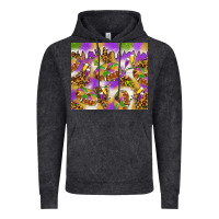 Vintage Black Mardi Gras with king cake Vintage Hoodie - NancyCooperArtShop