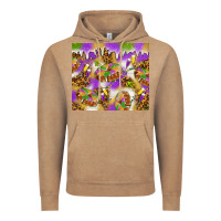 Vintage Coffee Mardi Gras with king cake Vintage Hoodie - NancyCooperArtShop