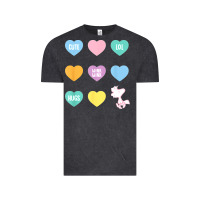 Vintage Black peanuts valentine candy heart Vintage Tee - longCreatives