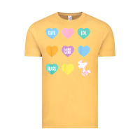 Vintage Mustard peanuts valentine candy heart Vintage Tee - longCreatives