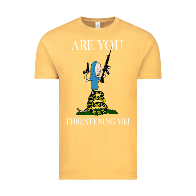 Are You Threatening Me Funny Cartoon Halloween Vintage Tee by longCreatives | Teevron