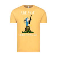 Vintage Mustard Are You Threatening Me Funny Cartoon Halloween Vintage Tee - longCreatives