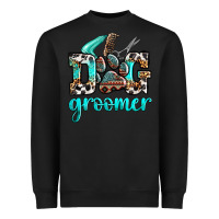 Black western dog groomer Heavyweight Sweatshirt - OliviaCreatesArt