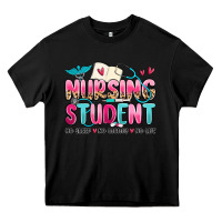 Black nursing student no sleep no money no life Heavy Core Tee - MaliasSmallBusiness