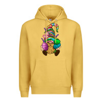 Antique Gold Easter Holding Eggs Gnome Premium Hoodie - BundleAndBundleShop