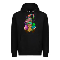 Black Easter Holding Eggs Gnome Premium Hoodie - BundleAndBundleShop