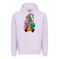 Lilac Easter Holding Eggs Gnome Premium Hoodie - BundleAndBundleShop