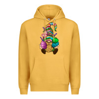 Mustard Easter Holding Eggs Gnome Premium Hoodie - BundleAndBundleShop