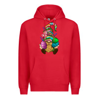 Red Easter Holding Eggs Gnome Premium Hoodie - BundleAndBundleShop