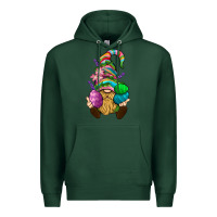 Sports Green Easter Holding Eggs Gnome Premium Hoodie - BundleAndBundleShop