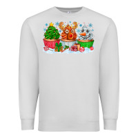 Dove Grey festive christmas cupcakes Premium Sweatshirt - CowhideDigitalArt