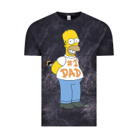 Cloud Black The Simpsons Homer Number 1 Dad Father's Day V2 Vintage Tee - longCreatives