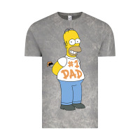 Cloud Rock The Simpsons Homer Number 1 Dad Father's Day V2 Vintage Tee - longCreatives