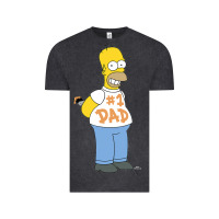Vintage Black The Simpsons Homer Number 1 Dad Father's Day V2 Vintage Tee - longCreatives