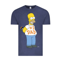 Vintage Denim The Simpsons Homer Number 1 Dad Father's Day V2 Vintage Tee - longCreatives
