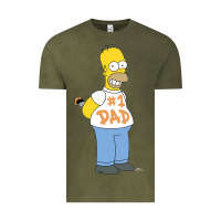 Vintage Olive The Simpsons Homer Number 1 Dad Father's Day V2 Vintage Tee - longCreatives