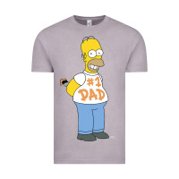 Vintage Zinc The Simpsons Homer Number 1 Dad Father's Day V2 Vintage Tee - longCreatives