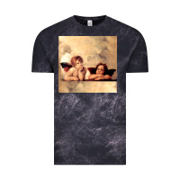 Cloud Black angels gift raphael cupid cherubs art valentine angel Vintage Tee - longCreatives