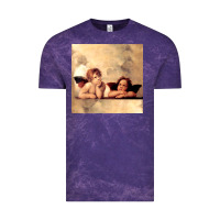 Cloud Purple angels gift raphael cupid cherubs art valentine angel Vintage Tee - longCreatives