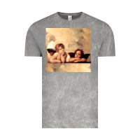 Cloud Rock angels gift raphael cupid cherubs art valentine angel Vintage Tee - longCreatives