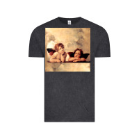 Vintage Black angels gift raphael cupid cherubs art valentine angel Vintage Tee - longCreatives