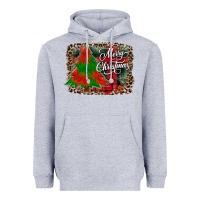 Heather Grey merry Christmas trees Heavyweight Hoodie - CowhideDigitalArt