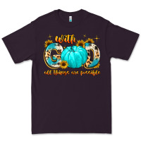 Plum with god all things are possible Premium Tee - MaliasSmallBusiness