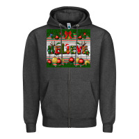 Charcoal Heather Christmas Believe Zipper Hoodie - BundleAndBundleShop