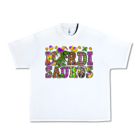 White Mardi saurus Urban Heavy Tee - NancyCooperArtShop